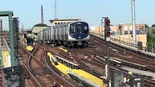 IND Fulton St line Brooklyn Lefferts Blvd and Far Rockaway bound A trains at Rockaway Blvd [upl. by Sinnal]