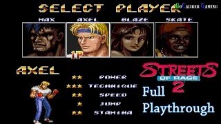 Streets Of Rage 2 Walkthrough  Full Playthrough  AXEL [upl. by Sorkin]