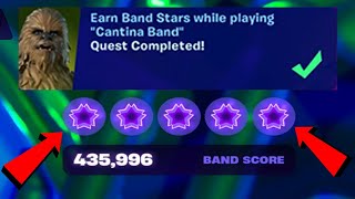 How to EASILY Earn Band Stars while playing Cantina Band in Fortnite locations Quest [upl. by Nylla]