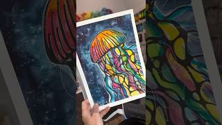 Neurographic jellyfish art tutorial watercolor neurographicart artforanxiety [upl. by Ahsilac268]