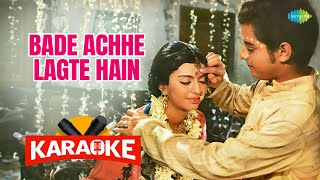 Bade Achhe Lagte Hain  Karaoke With Lyrics  Amit Kumar  RD Burman  Old Hindi Song [upl. by Oramlub]