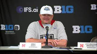 Nebraska Baseball addresses the press after winning the Big Ten Baseball tournament [upl. by Leanora436]