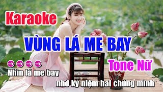 Karaoke Tone Nữ  Vùng Lá Me Bay  Beat Nhạc Sống Chung Lê [upl. by Spearman]