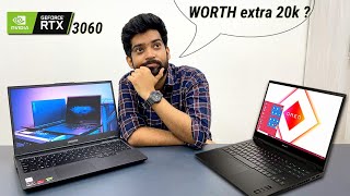 2021 HP Omen 15 vs Legion 5 RTX3060 Ryzen 5800H amp Intel i711800H  RTX3060 130W TGP vs 100W TGP [upl. by Ahtibbat536]