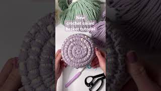 New tutorial crochet coiled basket bobbiny baskets diybasket crochetbasket coiling diycrafts [upl. by Ytsihc324]