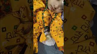 Janmashtami Little Kanha Krishna janmashtamilittlekrishnakrishnakrishnacostumepujavlogshorts [upl. by Eibo]