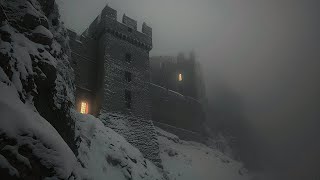 Get Cozy With Snowy Spooky Dark Castle On Mountain 10 Hours Of Eerie Blizzard Winds For Deep Sleep [upl. by Jenelle]