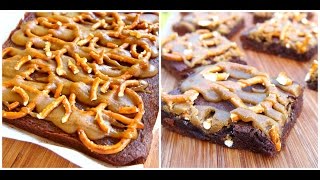 Salted Caramel Pretzel Brownies Recipe [upl. by Burney]