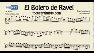 El Bolero de Ravel Partitura de Viola en clave de do [upl. by Alcine]