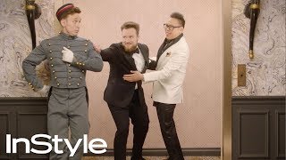 Nico Santos amp Zeke Smith  2019 Golden Globes Elevator  InStyle  shorts [upl. by Namsu353]