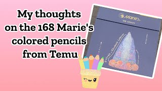 My thoughts of the 168 Maries Oil colored pencils from Temu [upl. by Namsaj687]