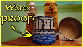 Waterproofing Leather Comparison Bees Wax Sno Seal Neatsfoot and more [upl. by Chevy]