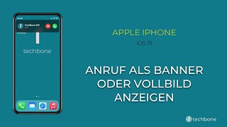 Anruf als Banner oder Vollbild anzeigen  Apple iPhone iOS 15 [upl. by Gmur]