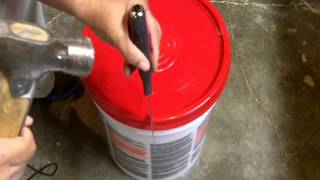 Quick Tip to Remove Lid from 5 Gallon Paint or Joint Compound in a Snap [upl. by Strep]