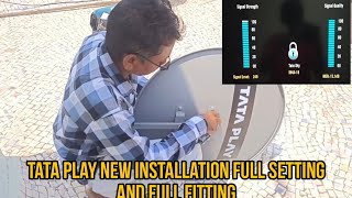 tata play installation settingstata play new set top boxtata sky new signal Tata Sky nai dish [upl. by Alleinnad]