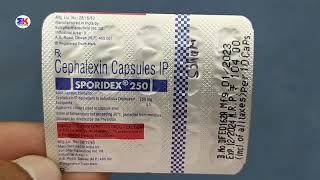 Sporidex 250mg Capsule  Cephalexin Capsule  Sporidex 250 Capsule Uses Benefits Dosage Review [upl. by Dlnaod753]