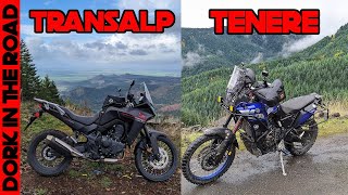 Honda Transalp 750 vs Yamaha Tenere 700 Initial Thoughts First Time Back on the T7 [upl. by Sada]