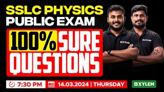 SSLC Public Exam  Physics  100 Sure Questions  Xylem SSLC [upl. by Lincoln]