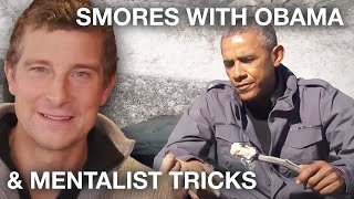 Bear Grylls Eats Smores with President Obama amp Meets Mentalist Lior  Best of Bear [upl. by Harold]