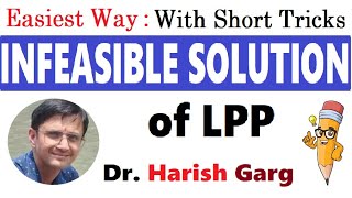 Infeasible solution of LPP by Simplex Method [upl. by Nev287]