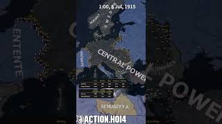 Holy Roman Empire in WW1  HOI4 TIMELAPSE ww1 shorts hoi4 timelapse heartsofiron4 [upl. by Etteroma234]