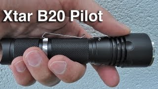 Review Xtar B20 Pilot Cree XML LED 1000 lumen flashlight surefire maglite 18650 lithium ion [upl. by Nohj439]