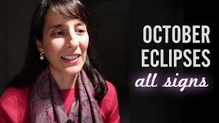 OCTOBER 2023 Eclipses  Vedic Astrology All Signs [upl. by Orpheus]