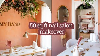 50 Sq Ft Nail Salon Makeover For a Deserving Small Business [upl. by Elleral156]