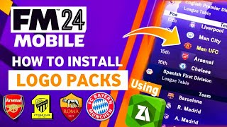 Football Manager 2024 Mobile Logopack Install Tutorial  How to Install Logopack in FM24 Mobile [upl. by Nadabas177]