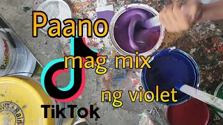 Paano magtimpla ng kulay violet  How to mix violet color Paint [upl. by Alica]