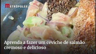 Aprenda a fazer um ceviche de salmão cremoso [upl. by Jandel713]