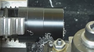 Mini Lathe machining delrin with small radius insert vs a large radius insert [upl. by Cantu987]