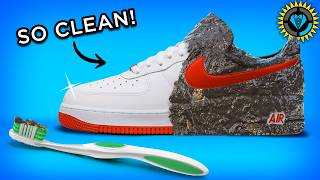 I Tested 5 VIRAL Sneaker Cleaning Hacks [upl. by Nanreik482]