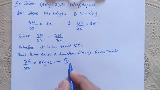 Exact Differential Equation Concept and Example [upl. by Ahsotan]