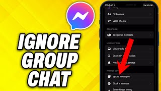 How To Ignore Group Chat in Messenger 2024 [upl. by Yoko]