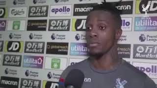 Wilfried Zaha and chill  Funny  hilarious Interview  video [upl. by Anyad]