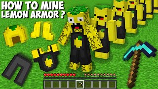 How to MINE LEMON CRAFT AND GET RAREST ARMOR in Minecraft  SUPER SECRET ARMOR [upl. by Roddie555]