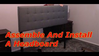 Aadvik Tufted Upholstered Standard Bed Assembly  How to Assemble A Standard Bed Step By Step [upl. by Quintus]