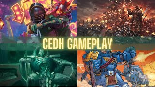 warhammer 40k cEDH gameplay Abaddon vs Marneus vs Trazyn vs The most dangerous gamer [upl. by Enitsirc]