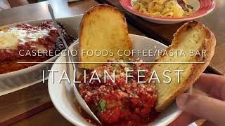 Italian Feast  Casereccio Foods CoffeePasta Bar Vancouver BC Canada [upl. by Ycal]