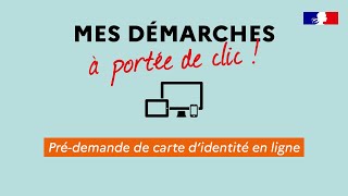 Prédemande de carte didentité en ligne [upl. by Harding]