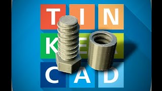 Tinkercad Beginner Tutorial  Part 41  Working Threads Design and Print 3D Printing Model [upl. by Zemaj345]