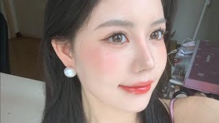 Makeup tutorial to improve complexion for high cheekbones and wide face  step by step tutorial ✨💘🌸 [upl. by Akiem]