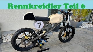 Schnellste 50 ccm Rennkreidler 2023 Sitzbrett Tank Kettenträger Lackierung Florett RS Teil 6 [upl. by Jordanna573]