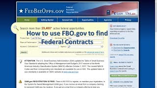 Government Contracts FedbizOpps Fbogov  How to Find Government Contracts [upl. by Nelhsa]