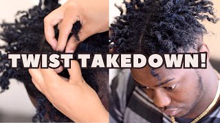 MENS 2 STRAND TWISTS TAKE OUTTAKE DOWN RESULTS  ways to style twist outs [upl. by Naivaf640]