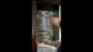 Applying Clear Seal to a Kitchen Tile Back Splash [upl. by Anjanette]