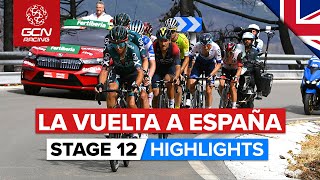 Breakaway Battles It Out On Peñas Blancas  Vuelta A España 2022 Stage 12 Highlights [upl. by Ytitsahc]