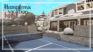 Bloxburg speedbuild Hamptons Vacation Mansion  Part six [upl. by Cirded]