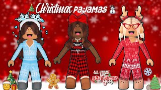 CUTE CHRISTMAS PAJAMAS CODES  Bloxburg Outfit Codes [upl. by Studley559]